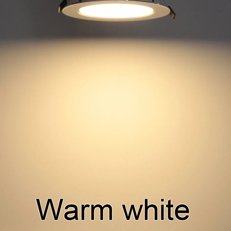 Spot LED Encastrable Cuisine Rond Blanc ou Argent, 7 à 18 W