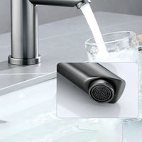 Mitigeur Lavabo à Poser Noir Mat, Gris ou Inox Brossé