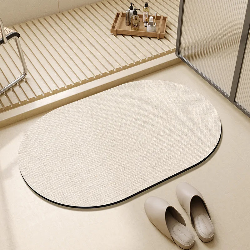 Tapis de Bain Absorbant à Séchage Rapide, Dos Antidérapant, 3 Tailles