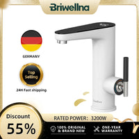 Robinet Chauffe-Eau Instantané Électrique pour Lavabo, Levier et Afficheur, 3 200 W