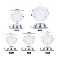 Downlight LED Encastrable Cuisine Ultra Plat, Blanc, Argent ou Doré, 5 à 18 W