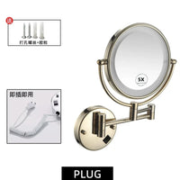 Miroir Grossissant Lumineux Mural Laiton Vieilli ou Doré x3, x5 ou x10