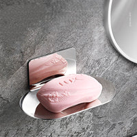 Porte-Savon Mural Inox Adhésif Sans Perçage, Poli ou Brossé