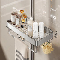 Étagère de Douche Aluminium pour Barre 19 à 25 mm, 25,5 cm