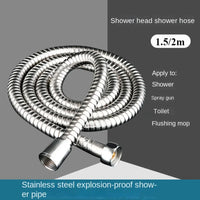 Flexible de Douche Renforcé Noir et Argenté 150-200 cm