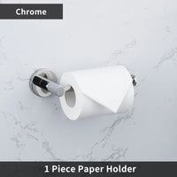 Accessoires Salle de Bain Chromés Inox à la Pièce, 14 Articles