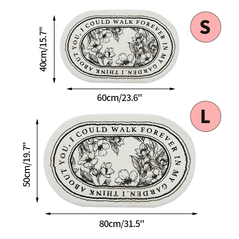 Tapis de Bain Épais Moelleux Antidérapant Motifs Variés