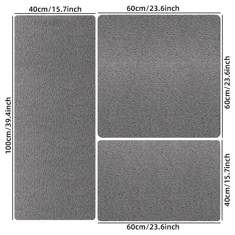 Tapis de Douche Antidérapant à Boucles, 3 Tailles, 7 Coloris