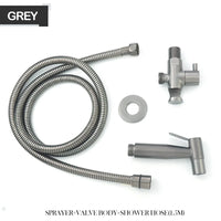 Douchette WC Kit Vanne et Flexible ou Pièces Seules, 4 Finitions