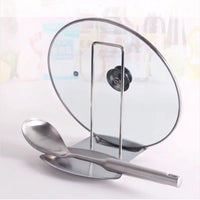 Repose-Couvercle et Repose-Cuillère Inox à Plateau, 19,5 cm de Haut