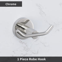Accessoires Salle de Bain Chromés Inox à la Pièce, 14 Articles