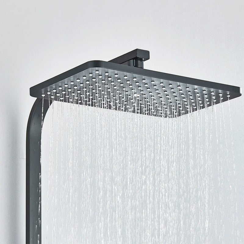 Colonne de Douche Pluie avec Douchette Bidet et Bec de Bain, 5 Finitions