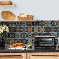 Carreaux Adhésifs Crédence 15 cm, 27 Motifs Colorés, 12 ou 24 Pièces