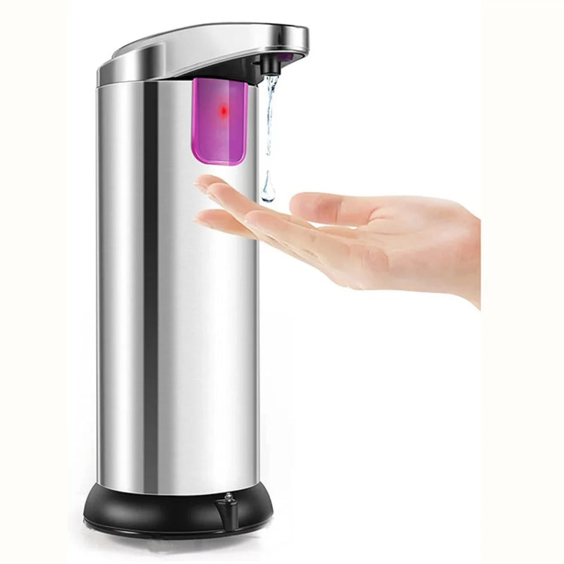 Distributeur de Savon Automatique Inox 300 ml Sans Contact à Piles