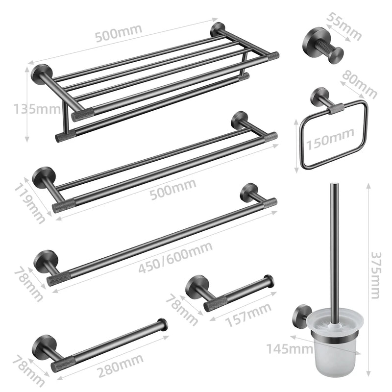 Accessoires Salle de Bain Gris Anthracite à Composer