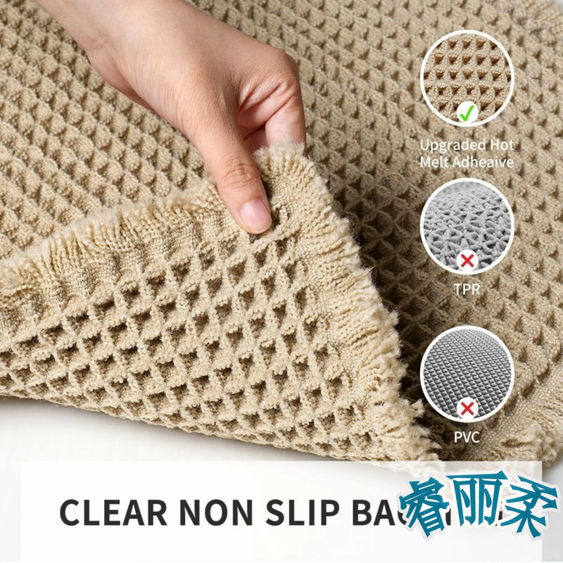 Tapis de Bain Antidérapant Absorbant à Franges