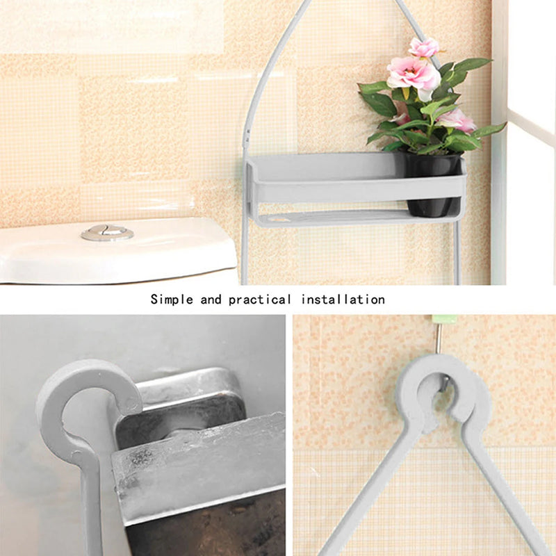 Étagère de Douche à Suspendre à 2 Niveaux en Plastique, 68 cm