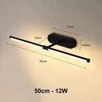 Applique Salle de Bain LED Tactile Variateur 43 et 55 cm
