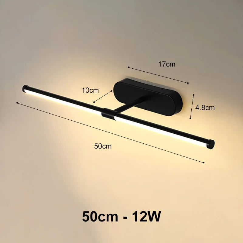 Applique Salle de Bain LED Tactile Variateur 43 et 55 cm