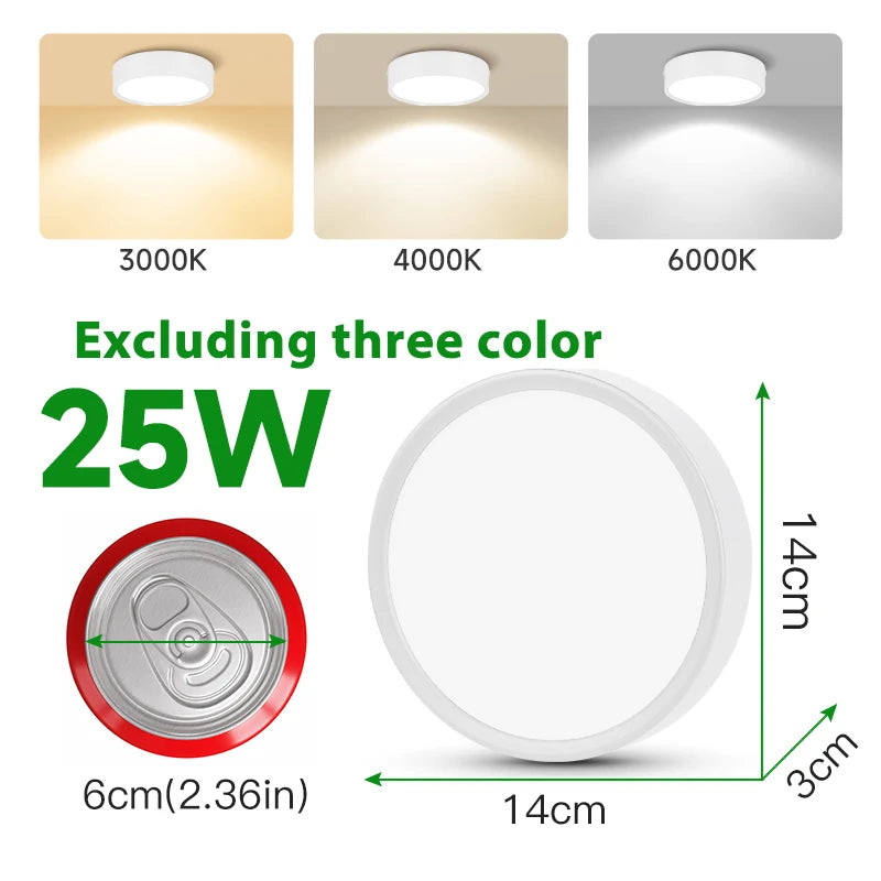 Spot LED en Saillie Cuisine 3 Teintes à Mémoire, 5 Finitions, 5 à 25 W