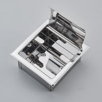Porte-Papier Toilette Encastré Inox 304 avec Volet, 4 Finitions