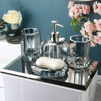 Accessoires Salle de Bain en Verre Cristal à la Pièce, 19 Articles