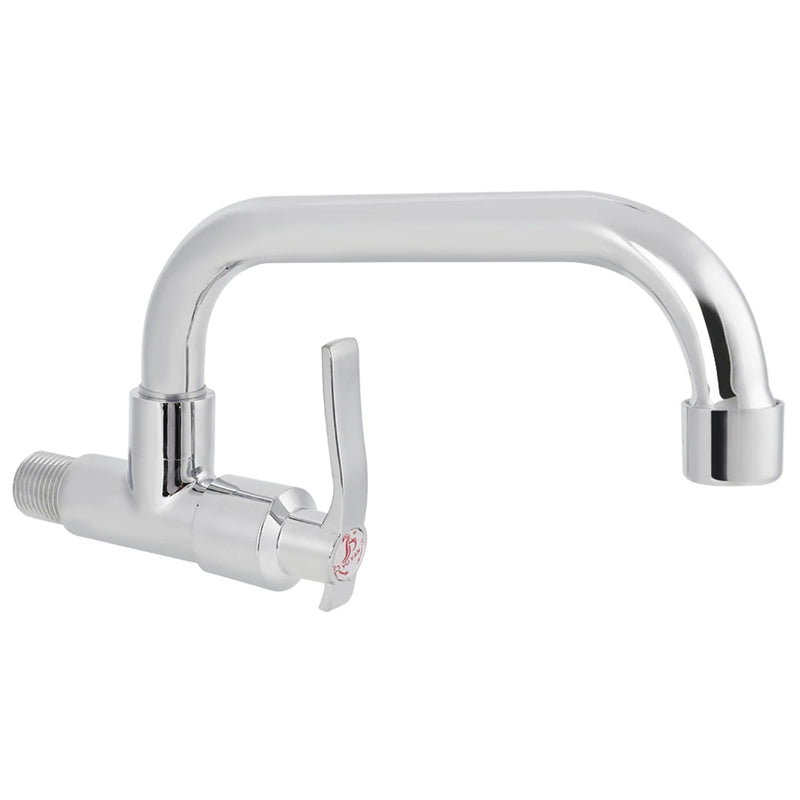 Robinet de Cuisine Mural Eau Froide Laiton Chromé, Bec en U