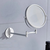 Miroir Grossissant Mural Double Face 3X Bras Pliant Aluminium 20 cm