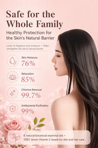 Pommeau de Douche Vitamine C Anneau Étoilé Parfumé Rose, Magnolia ou Iris