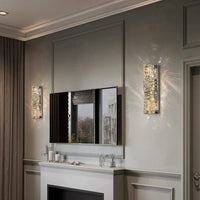 Applique Murale LED Cristal Doré ou Argent, 3 Teintes, 26 ou 46 cm