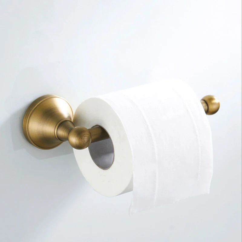 Accessoires Salle de Bain Laiton Antique à la Pièce, 3 Articles