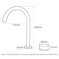 Mitigeur Lavabo Haut 2 Trous Laiton, Bec Pivotant 360°, 5 Finitions