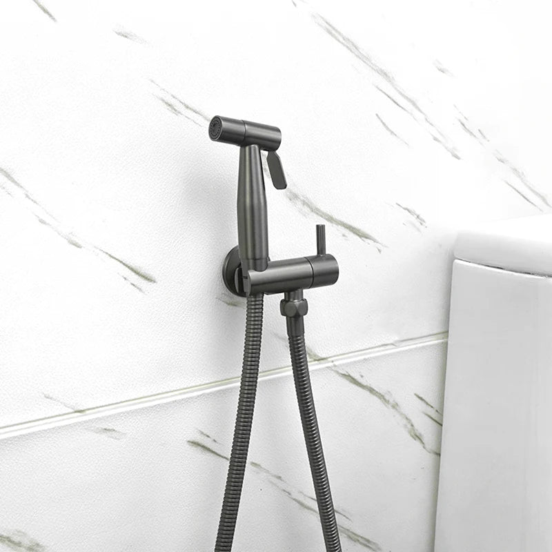 Douchette WC Murale Seule ou en Kit avec Robinet d'Angle, 4 Finitions