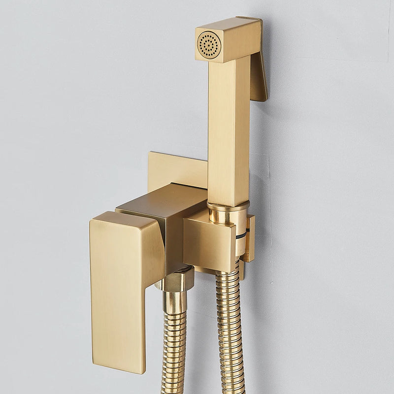 Douchette WC Mitigeur Mural Eau Chaude et Froide, Flexible 120 cm
