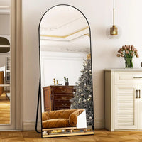 Miroir sur Pied Arqué Pleine Longueur Aluminium 66 x 180 cm