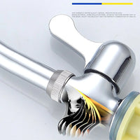 Robinet de Cuisine Eau Froide Col de Cygne Chromé, Pivotant 360°