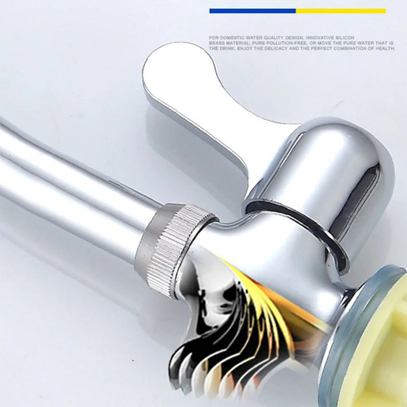 Robinet de Cuisine Eau Froide Col de Cygne Chromé, Pivotant 360°