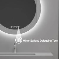 Miroir LED Rond Salle de Bain Anti-Buée Tactile 60 cm