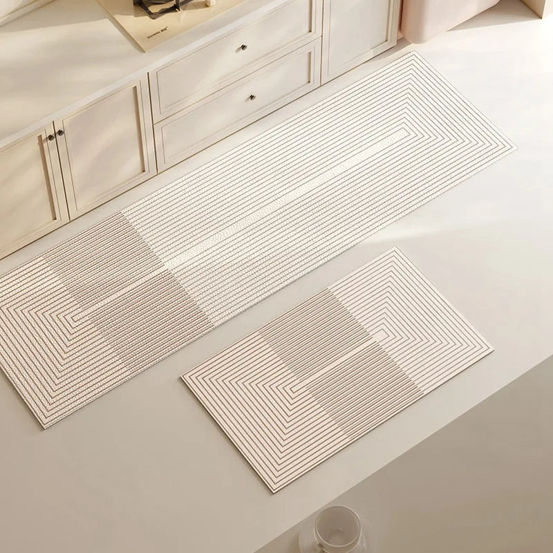 Tapis de Cuisine Antidérapant Lavable Absorbant Motifs Géométriques 40 à 160 cm