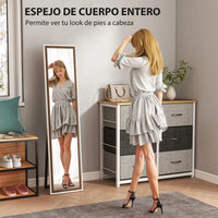 Miroir sur Pied Pleine Longueur Cadre Bicolore 157 cm