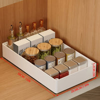 Rangement Coulissant de Placard Cuisine et Salle de Bain, Blanc ou Noir