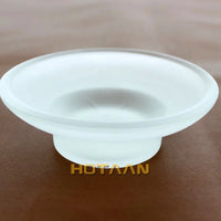 Porte-Savon en Verre Transparent ou Dépoli, Coupelle à Savon à Poser