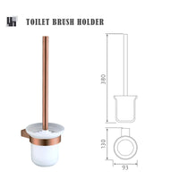 Ensemble d'Accessoires de Salle de Bain Or Rose Brossé