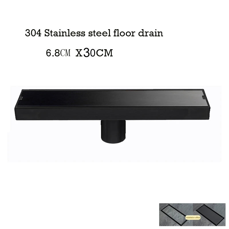 Caniveau de Douche Inox 304 Anti-Odeur, 20 à 100 cm