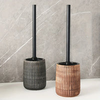 Brosse WC Céramique Rayée Style Wabi-Sabi à Poser 40 cm