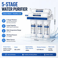Filtre à Eau Sous Évier 5 Étapes, Purificateur par Ultrafiltration avec Robinet
