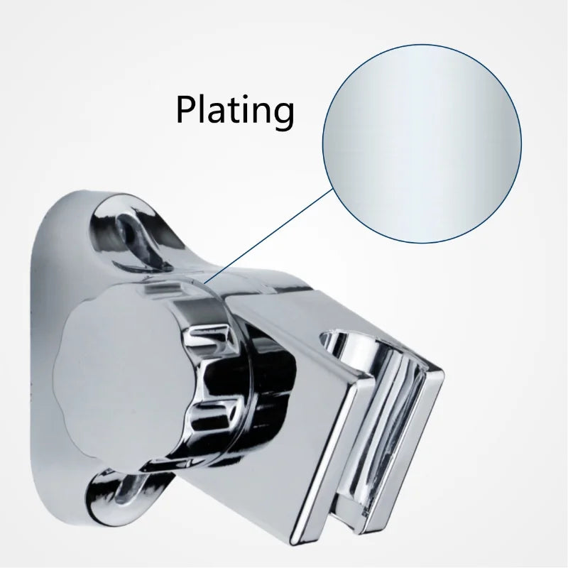 Support Mural de Pomme de Douche en Aluminium Argenté