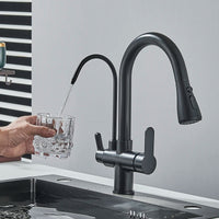 Mitigeur Cuisine Col de Cygne Eau Filtrée Extractible, 8 Finitions