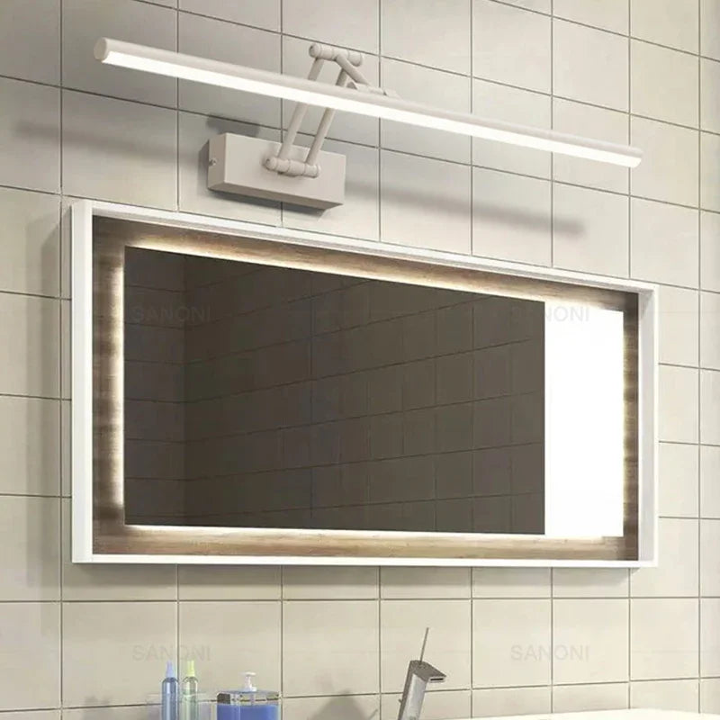 Applique Salle de Bain LED à Bras Articulé Noir ou Blanc 40 à 100 cm