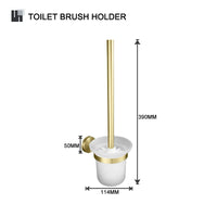 Accessoires Salle de Bain Doré Brossé à la Pièce, 24 Articles